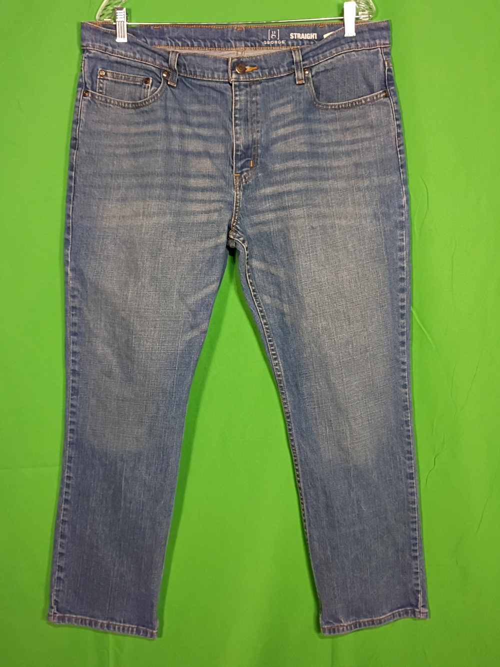 George Straight Men’s 36x30 Denim Jeans - Light Blue Wash